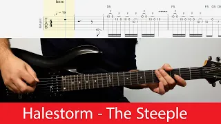 Halestorm - The Steeple Main Guitar Riffs With Tabs(Drop C)