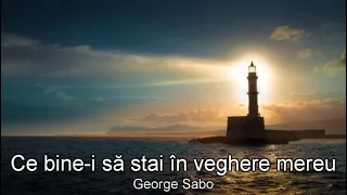 Ce bine-i sa stai in veghere mereu ~George Sabo