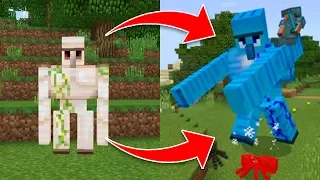 How to UPGRADE an IRON GOLEM in Minecraft (Pocket Edition, Xbox Addon)