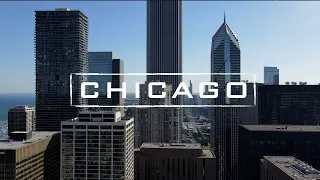 Chicago, Illinois Relaxing Aerial Tour Over Downtown | 4K Drone Footage