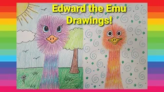 Edward the Emu - Directed Drawing - Elementary Level - Texture & Color