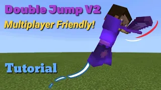 Double Jump V2 for multiplayer in Minecraft PE (Command Block Tutorial)