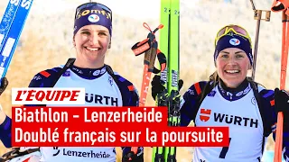 Biathlon 2023/24 - Braisaz-Bouchet et Simon réalisent le doublé sur la poursuite de Lenzerheide