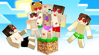 TEK BLOK AMA BÜTÜN ERKEKLER BANA AŞIK!! - 😱 Minecraft