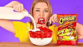 TRY NOT TO EAT || Last To STOP Eating Wins! Weird Food Combinations Challenge by 123 GO! FOOD