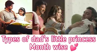 Types of dad's little princess month wise💕 See your month 💞 month wise 💕