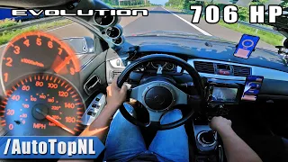 706HP Mitsubishi EVO 9 on AUTOBAHN [NO SPEED LIMIT] by AutoTopNL