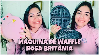 MÁQUINA DE WAFFLE BRITÂNIA ROSA OLHA OQUE EU GANHEI DO MEU MARIDO / 💕🤩