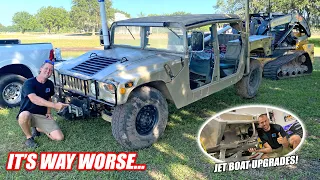 DANG... I Broke the HUMVEE Really Bad and Didn't Even Know It!!! (+Jet Boat BIG River Prep)