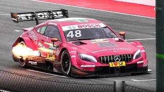 DTM 2018 Misano: Pit Exit/In, Practice Starts, Flames & Sounds! Audi RS5, BMW M4 & Mercedes C63