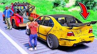 ШКОЛЬНИК РАЗБИЛСЯ НА BMW M5 E39 НА ТРАССЕ! ПОМОГ ЛИ Я ЕМУ? - РЕАЛЬНЫЕ ПАЦАНЫ В GTA 5 -  ⚡ ГАРВИН