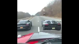 PORSCHE  911 GT2RS VS LAMBORGHINI AVENTADOR SVJ