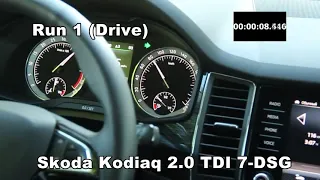 Разгон 0-100 км Skoda Kodiaq 1.4 TFSI