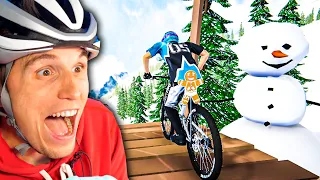 Fahrrad fahren im SCHNEE! | Fahrrad Simulator