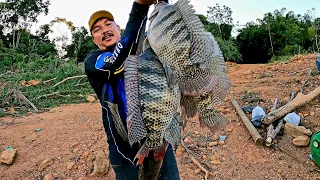 PESCARIA DIA PERFEITO PARA PESCAR TILÁPIAS, PREPARAMOS PEIXE FRITO NO DISCO DE ARADO!