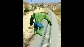 can hulk stop the train 🔱 GTA V 🔱