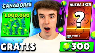 GANADORES de LAS 1.000.000 GEMAS GRATIS Y SKIN INVISIBLE en BRAWL STARS