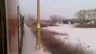 Polish winter seen from train