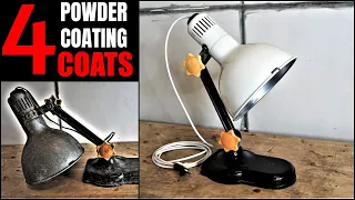 Powder Coating Multiplie Coats NordicPulver Powder Coating Gun // Soviet Era Table Lamp Restoration