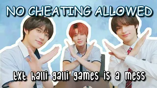 TXT playing halli galli games is a mess