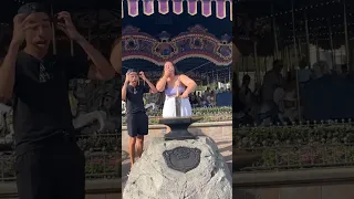 She Pulled Out The Sword In The Stone In Front Of Me TWICE At Disney World