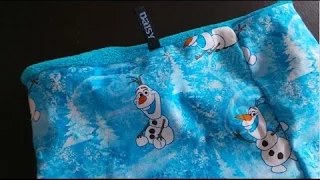 DaIsY´s DIY - sew kid´s infinty scarf with Frozen Olaf fabric - full screen HD