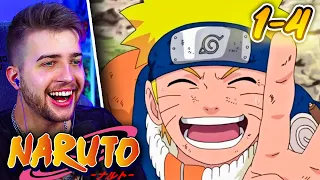 THE JOURNEY BEGINS!! Naruto Episode 1-4 Reaction