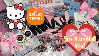 TEMU nail haul! Affordable nail charms and gels! 💜✨