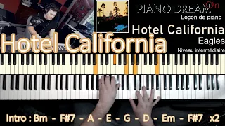 Leçon de piano --  Hotel California  -- Eagles