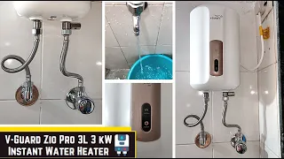 V-Guard Zio Pro 3L 3 kW Instant Water Heater unboxing, installation and heating time detail review.