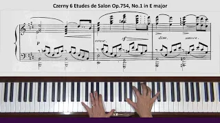 Czerny 6 Etudes de Salon Op. 754, No. 1 Piano Tutorial