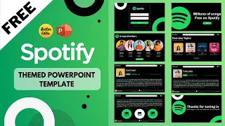FREE‼ Spotify Themed PowerPoint Template | Animated PowerPoint Template | Academic Presentation