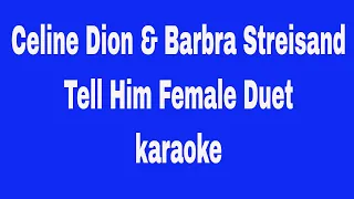 Celine Dion & Barbra Streisand   Tell Him Female Duet karaoke