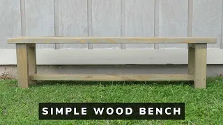 How I made a simple wood bench // Woodworking