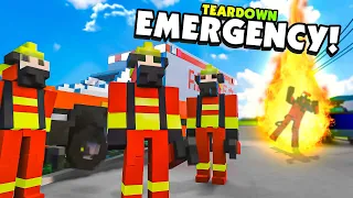 Destroying RAGDOLLS As a BAD FIREFIGHTER - Teardown Mods