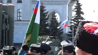 Парад Победы в городе Архангельск | Прохождение знаменной группы