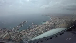 Fuerteventura Airport, Canary Islands: Approach and Landing  Runway 19, FUE / GCFV.  Cockpit view