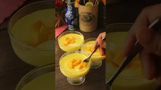 Only 2 ingredients mango mousse dessert 😍♥️ day 24 of 30 days mango challenge #chefhafsa #mango