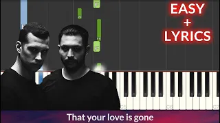 SLANDER - Love Is Gone ft. Dylan Matthew EASY Piano Tutorial + Lyrics