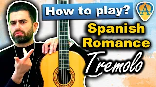 Guitar lesson : Spanish Romance  ( romanza )  | Tremolo