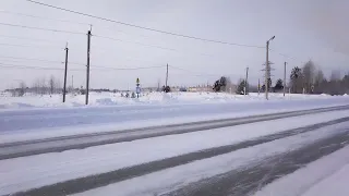 Зимний город Белоярский ХМАО, дорога на аэропорт (февраль 2023)
