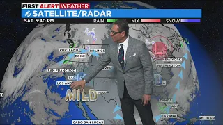 Mild Christmas Day with weak overnight front