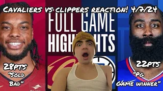 CLIPPERS HUGE COMEBACK! CAVALIERS at CLIPPERS | FULL GAME HIGHLIGHTS | April 7, 2024 | REACTION