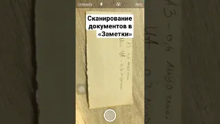 Сканирование документов в «Заметки» на iPhone #shorts #iphone