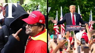 Trump supporters fight with protesters in the Bronx