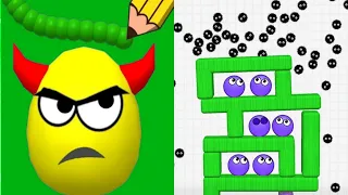 Draw to Smash Puzzle Game VS Hide Ball Brain Teaser Logic Puzzle Games || Gameplay