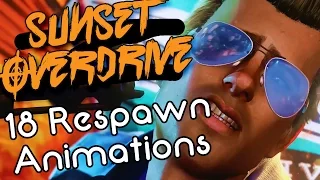 Sunset Overdrive - 18 Respawn Animations (All Death Animations)