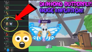 How The Diamond Butterfly Broke Top 10 & What It's Worth Now! Huge inflation! (#AdoptMe #Robloxs)