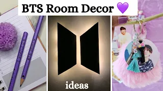 Bts Room decor 💜✨ / how to make Bts room / Save money / bts merch / bts nightlamp / bts twitter