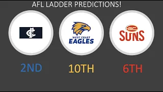 AFL 2023 WAY TOO EARLY LADDER PREDICTIONS!